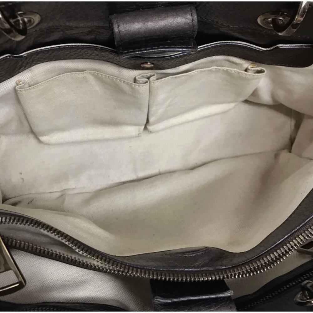 Gucci Bamboo Shopper Tote Bag Bronze-Toned Python Skin Black Bamboo Handle EUC - Picture 13 of 14